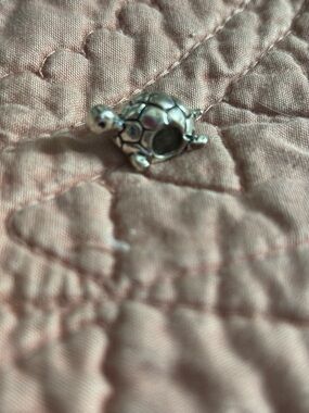 Turtle Charm Pendant in Silver for Bracelet